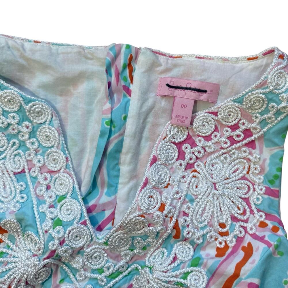 Lilly Pulitzer Gabby Jellies Be Jammin Shift Dress Size 00 Preppy Summer Girly - Picture 3 of 9